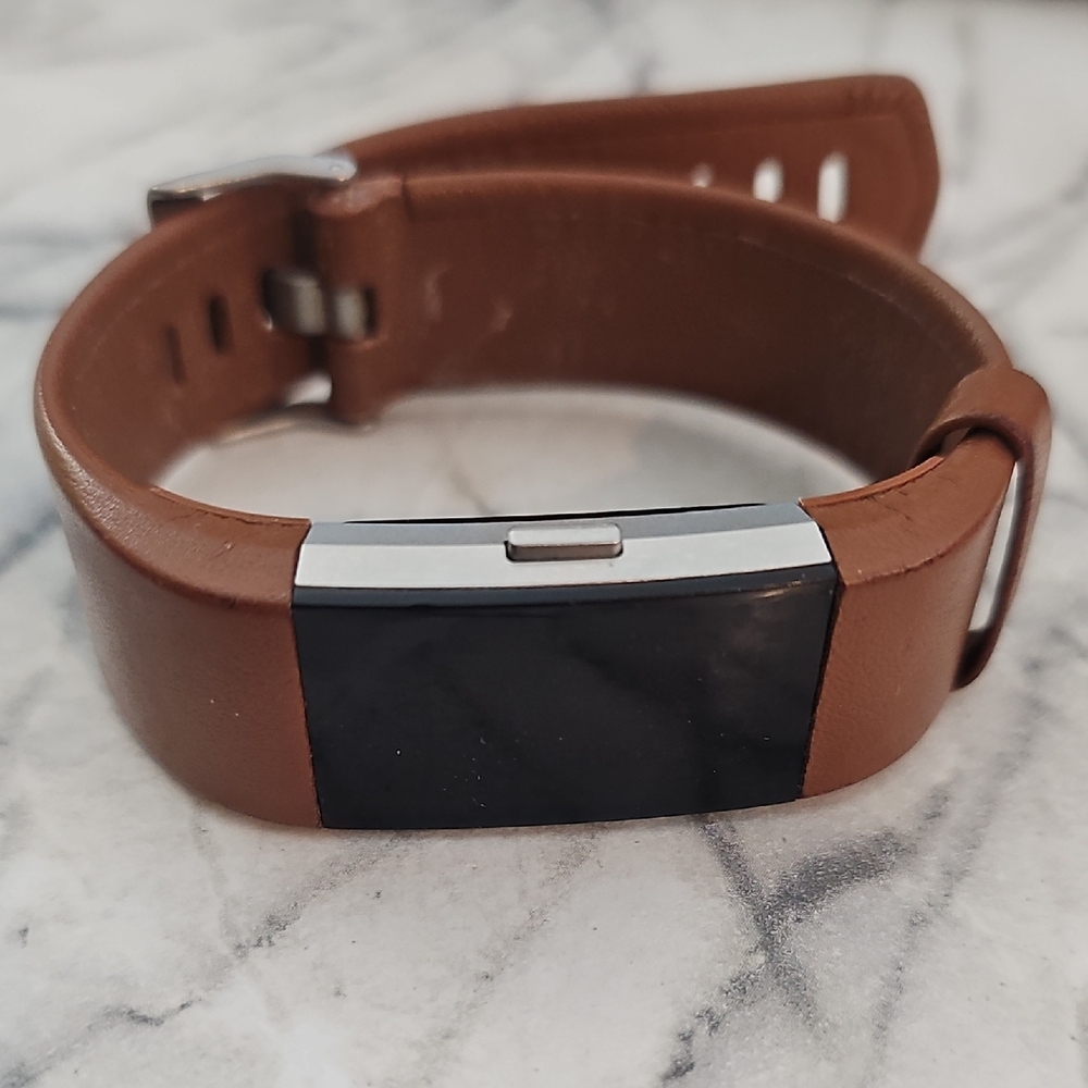Fitbit Charge 2 Smartwatch with Brown Band and Black Display-no Charger